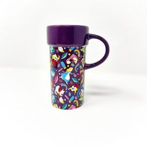 Disney Alice in Wonderland Colorful Purple Tall Mug The Disney Store Travel Mug